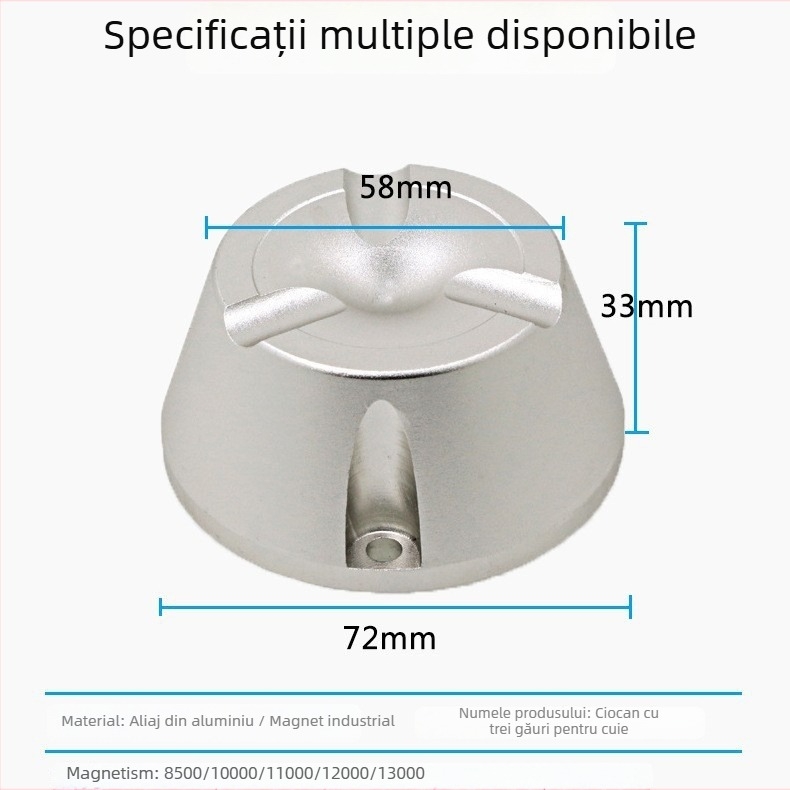 YB-R01 Dismantator magnetic pentru etichete anti-furt în haine – 12000GS, aliaj de aluminiu, pentru sisteme anti-furt în supermarketuri, case de marcat haine, hipermarketuri încălțăminte și îmbrăcăminte