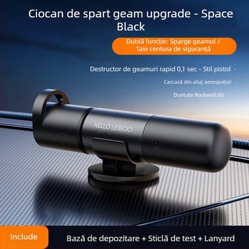 Cioc de siguranță auto și spargere a geamurilor, unealtă de evacuare multifuncțională; Material: ABS din aliaj de aluminiu; Greutate: 0.08 kg; Origine: Guangdong; Personalizare: Da