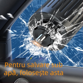 Rongshan Instrument pentru spargerea geamurilor auto, cioc de urgență multifuncțional pentru spart geamului, metal + PC, greutate ~100 g