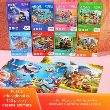 Puzzle plat – material hârtie, brand Double Start, pentru vârste 4-6 ani, ambalaj într-o singură cutie