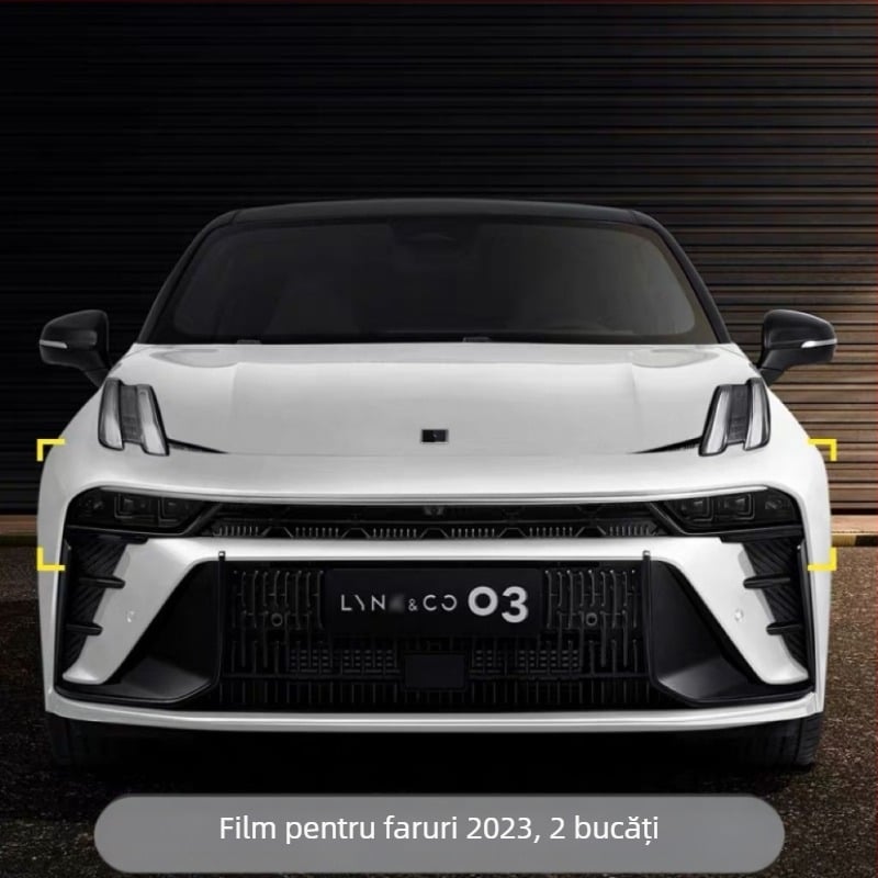 Film protector TPU pentru faruri și stopuri Lynk & Co 03 – EMF film, compatibil cu 23 modele Lynk & Co 03/03+