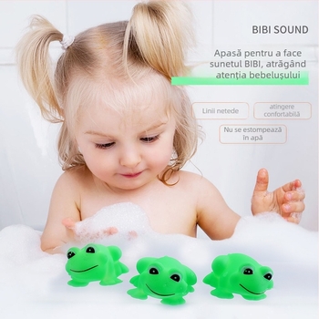 Jucărie de baie din plastic cu broscuță pentru copii 3–6 ani, jucărie de apăsare cu muzică, certificat 3C 2024012202607355