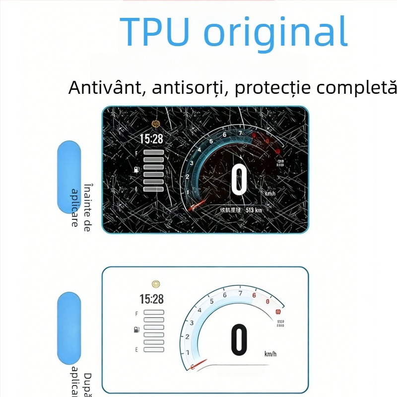 Protector pentru display-ul instrumentelor, pentru motocicletă LISM – Model 150X 26, rezistent la praf și abraziune, personalizare disponibilă