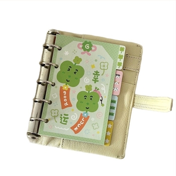 Mini pagină separator de index pentru găuri 3 sau 5, Wowka wowka, pagină interioară de notițe cu două fețe, 4 coli pe pachet