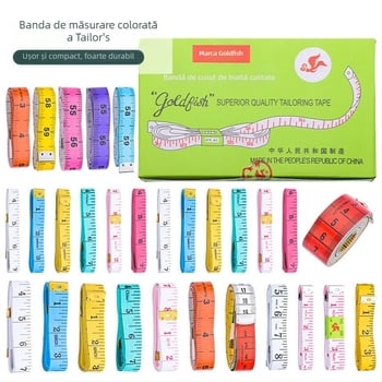 Bandă de măsurat PU, bandă moale pentru cusut, model Inch measuring tape (cutie), 10 buc., interval de măsurare 150, pentru măsurări ale corpului