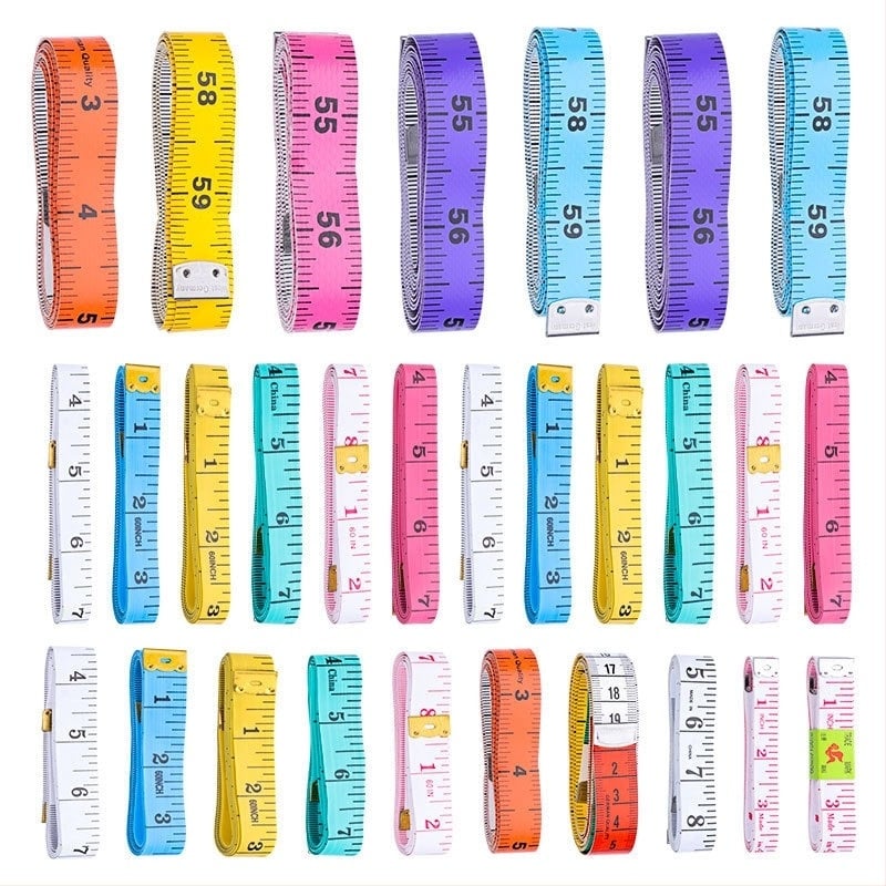 Bandă de măsurat PU, bandă moale pentru cusut, model Inch measuring tape (cutie), 10 buc., interval de măsurare 150, pentru măsurări ale corpului
