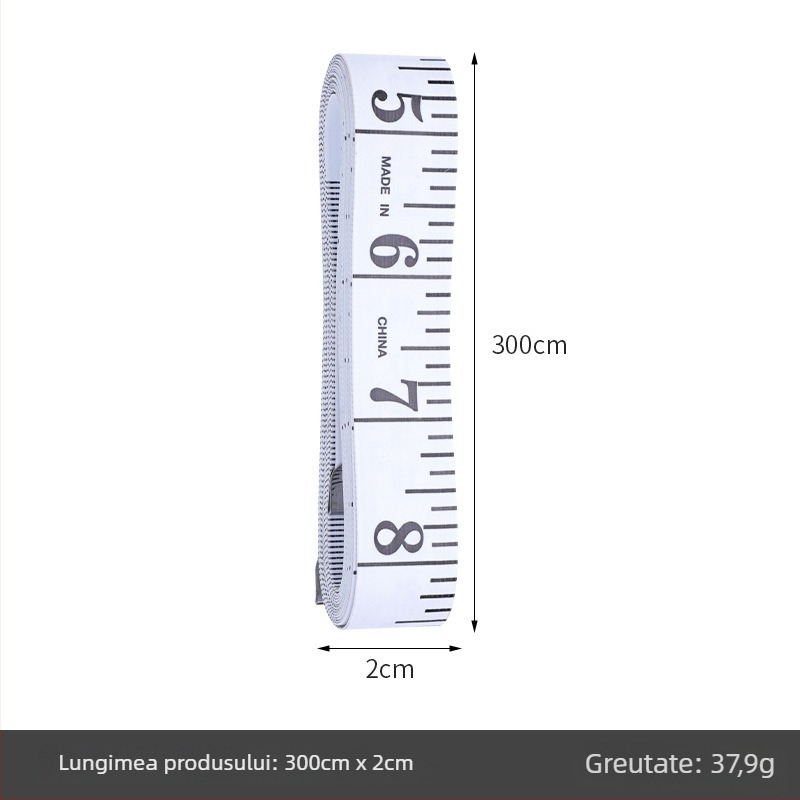 Bandă de măsurat PU, bandă moale pentru cusut, model Inch measuring tape (cutie), 10 buc., interval de măsurare 150, pentru măsurări ale corpului