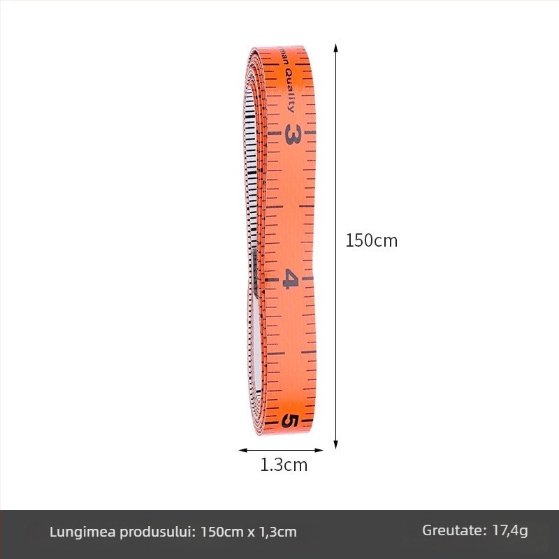 Bandă de măsurat PU, bandă moale pentru cusut, model Inch measuring tape (cutie), 10 buc., interval de măsurare 150, pentru măsurări ale corpului