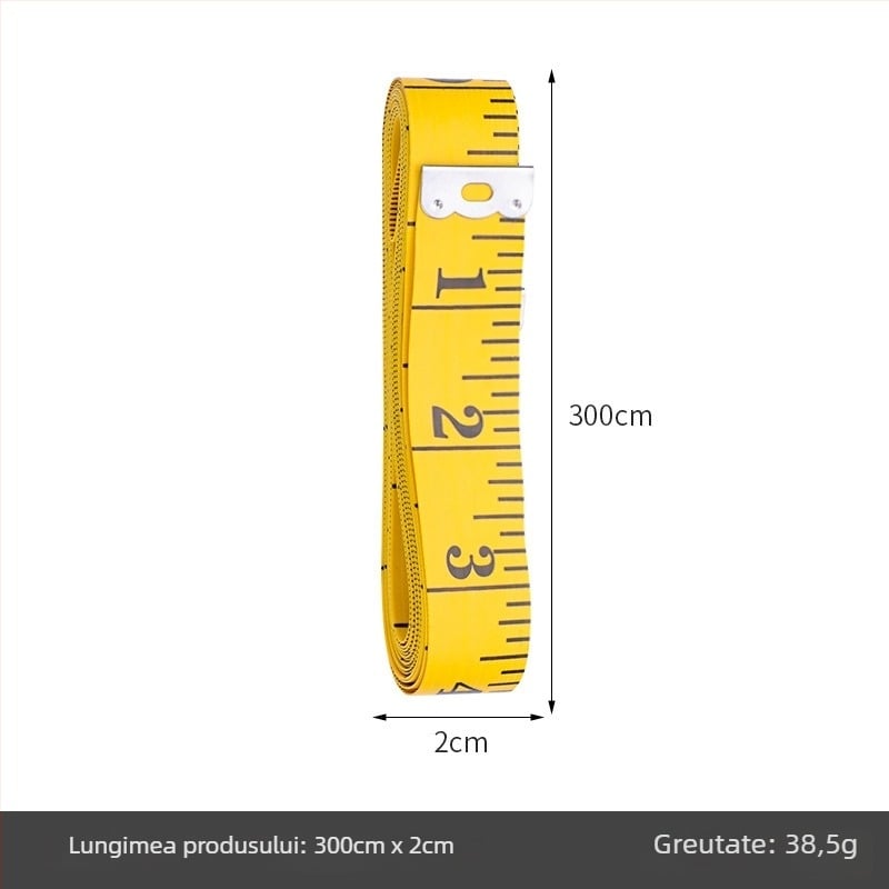 Bandă de măsurat PU, bandă moale pentru cusut, model Inch measuring tape (cutie), 10 buc., interval de măsurare 150, pentru măsurări ale corpului