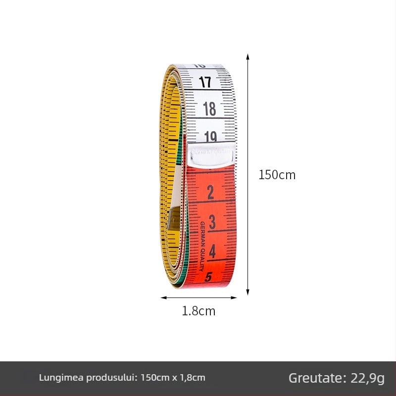 Bandă de măsurat PU, bandă moale pentru cusut, model Inch measuring tape (cutie), 10 buc., interval de măsurare 150, pentru măsurări ale corpului