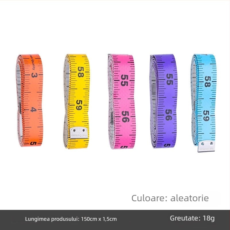 Bandă de măsurat PU, bandă moale pentru cusut, model Inch measuring tape (cutie), 10 buc., interval de măsurare 150, pentru măsurări ale corpului