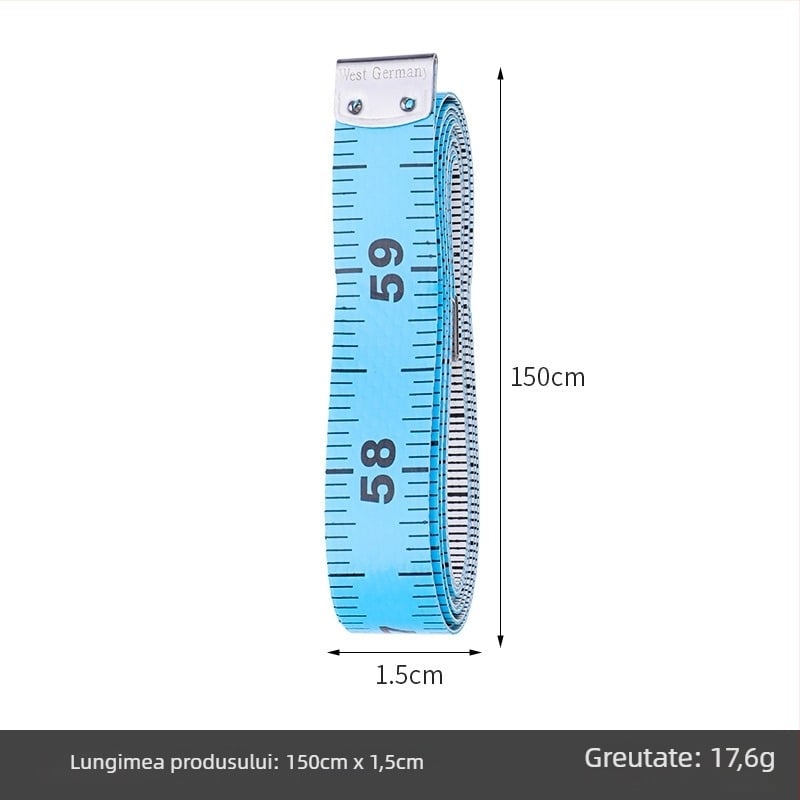 Bandă de măsurat PU, bandă moale pentru cusut, model Inch measuring tape (cutie), 10 buc., interval de măsurare 150, pentru măsurări ale corpului