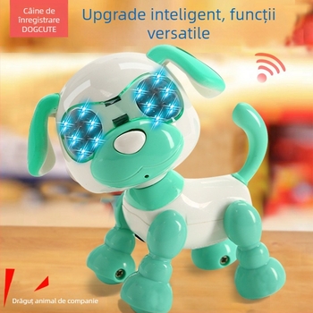 Cățeluș robotic educațional pentru copii, muzică și voce, alimentat cu baterie Li-ion, vârsta 7-14 ani, dezvoltare emoțională și vizuală, mișcare și joc interactiv