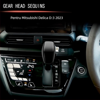 Decor pentru schimbătorul de viteză cu paiete pentru Mitsubishi Delica D:3, material ABS, model 3, origine Guangzhou