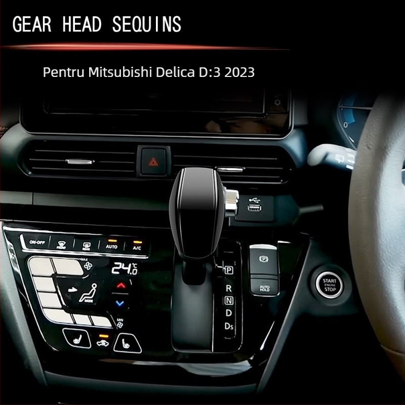 Decor pentru schimbătorul de viteză cu paiete pentru Mitsubishi Delica D:3, material ABS, model 3, origine Guangzhou