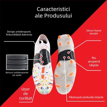 Bandaj de gleznă din silicon cu benzi de antrenament cu aderență înaltă pentru fotbal – anti-alunecare și set de fixare a șireturilor