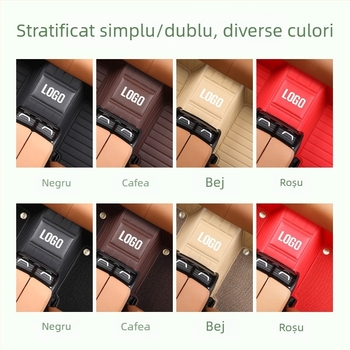 Covorașe pentru picioare din piele, complet închise, design stea, dublu strat, pentru autoturisme cu cinci locuri