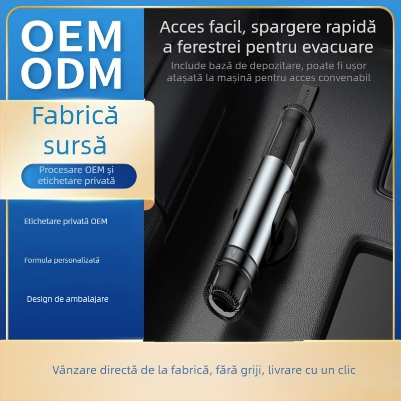 Cioc de siguranță auto, aliaj de aluminiu, 2 în 1 instrument pentru spargerea geamurilor, GL/yys