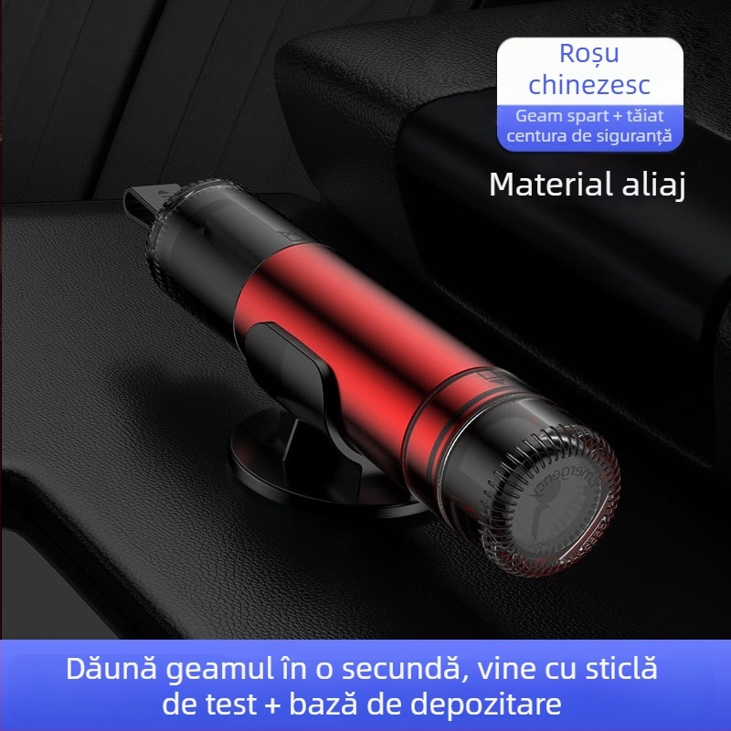 Cioc de siguranță auto, aliaj de aluminiu, 2 în 1 instrument pentru spargerea geamurilor, GL/yys