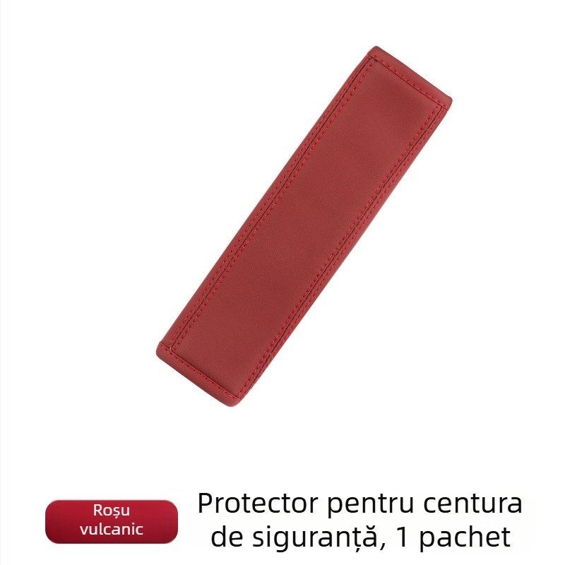 Pernă pentru umărul curelei de siguranță auto din piele – protecție moale, antiuzură, imprimare logo disponibilă, greutate 80 g