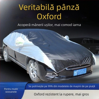 Husă pentru mașină din țesătură Oxford, universală, protecție solară și izolație termică, personalizabilă