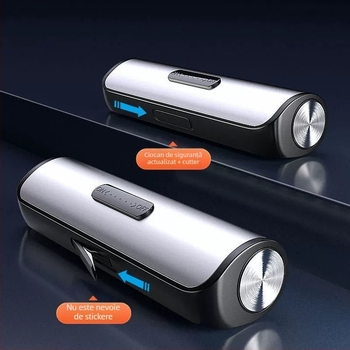 Placă metalică temporară pentru parcare, cu funcție 3 în 1: ciocan pentru spargerea geamurilor și tăietor pentru siguranță, plăcuță cu număr de telefon