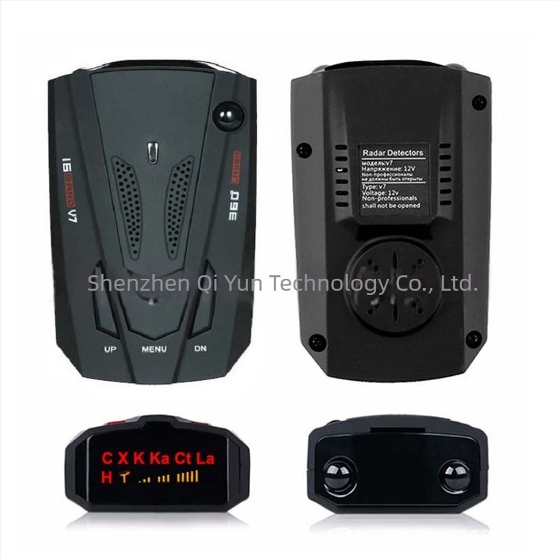 Detector radar auto cu avertizare timpurie, V7, multifuncțional (Marcă: its yun2; Material: ABS; Personalizare: Da)