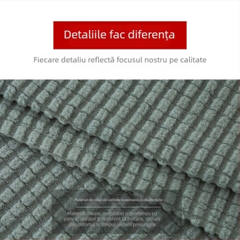 Husă pentru scaun de dining din flanelă - elastică, antiderapantă, rezistentă la uzură, rezistentă la praf; stil modern minimalist; formă pătrată