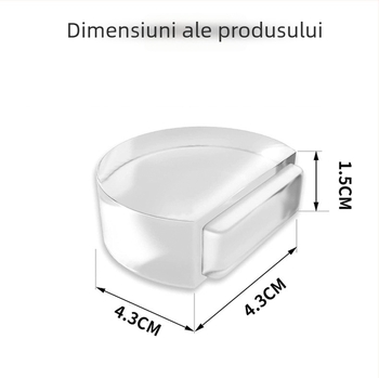 Stopper de ușă tip D, din plastic, suprafață lustruită, fără găuri, montaj pe podea CT-02