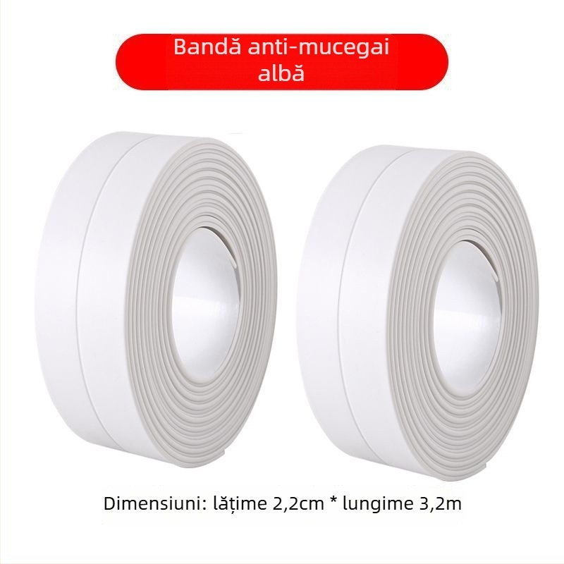 Wangke Home bandă adezivă de etanșare pentru baie și bucătărie - impermeabilă, anti-mold, sigilează golurile din jurul chiuvetei și a pragului ferestrei. Marcă: Wangke Home; Material: Alte; Tip: Alte; Lățime: Alte