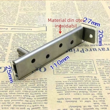 Rola pentru ușa din lemn — oțel inoxidabil 201, grosime perete 4 mm, diametru exterior 26 mm, diametru ax 17 mm, sarcină maximă 120 kg