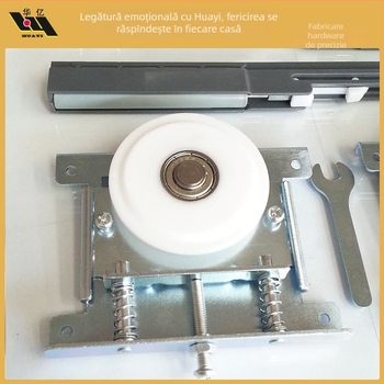 Rola pentru ușă glisantă a garderobei, cu amortizare puternică, din fier, model A01, Huayi