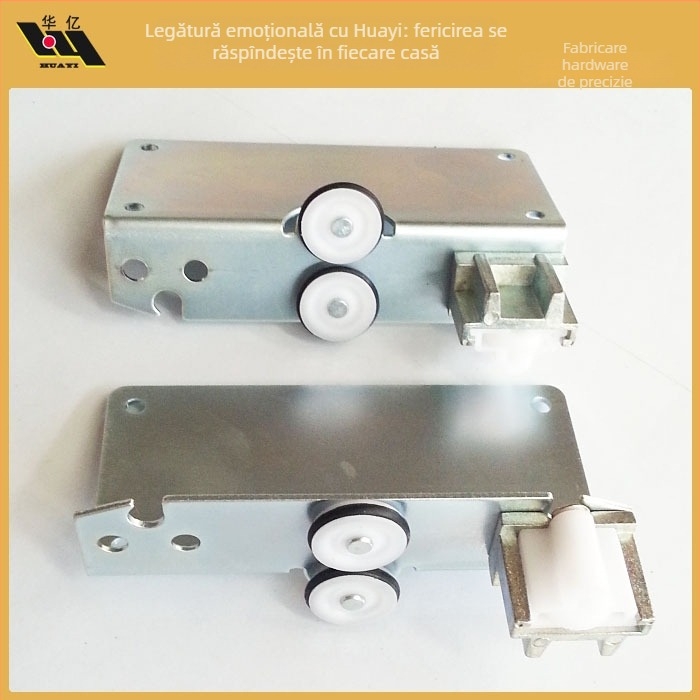 Rola pentru ușă glisantă a garderobei, cu amortizare puternică, din fier, model A01, Huayi