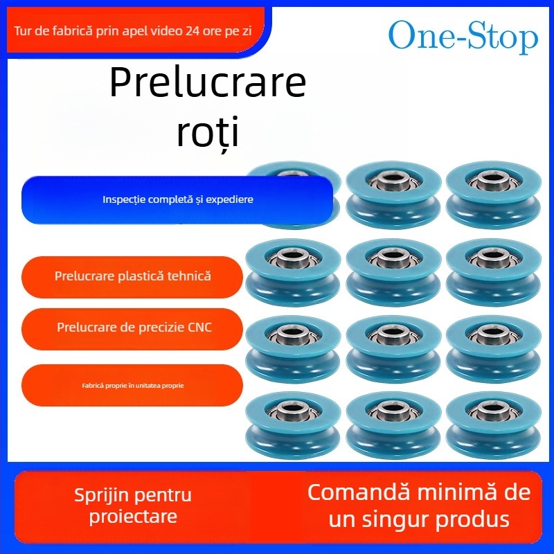 Roți din plastic prelucrate CNC, nailon, model 9853, cod 8524