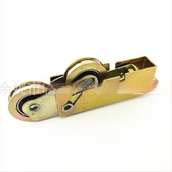 Roată dublă pentru uși și ferestre, cu canelură pentru frânghie, diametrul axului și grosimea peretelui