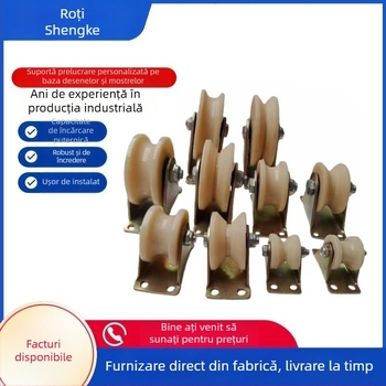 Roată din nylon pentru șine și ridicare – diametru ax standard, procesare la comandă