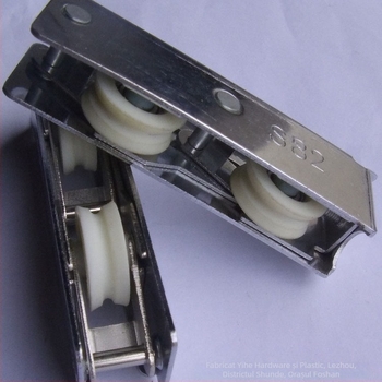 Rola S82 dublă pentru uși și ferestre, material: fier, grosime perete 1,2 mm, potrivită pentru ferestre din aluminiu, sarcină maximă: consultați producătorul