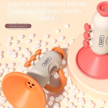 Cornet de jucărie pentru copii – instrument muzical educațional (Plastic; vârsta 4–6 ani; dezvoltarea auzului)