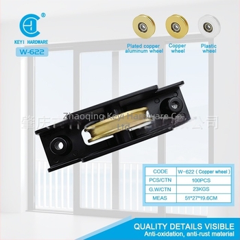 Roată pentru fereastră cu carcasa din aliaj de aluminiu, roată din cupru, nailon greu, un singur tambur — stil modern minimalist