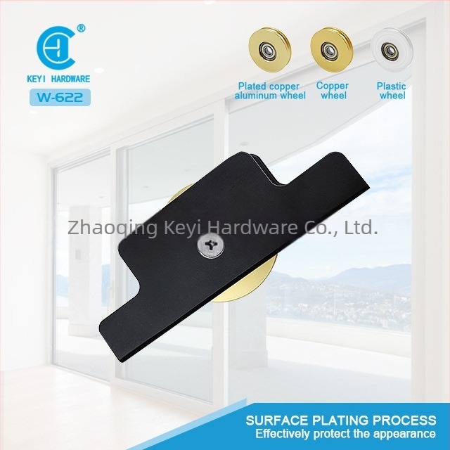 Roată pentru fereastră cu carcasa din aliaj de aluminiu, roată din cupru, nailon greu, un singur tambur — stil modern minimalist