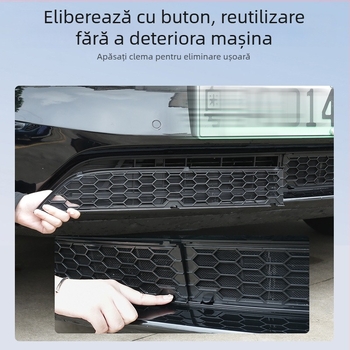 Plasă de protecție a grillei radiatorului pentru Tesla Model 3/Y, tip detașabil despărțit, material PC aliaj