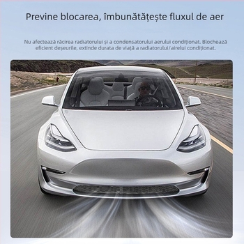 Plasă de protecție a grillei radiatorului pentru Tesla Model 3/Y, tip detașabil despărțit, material PC aliaj