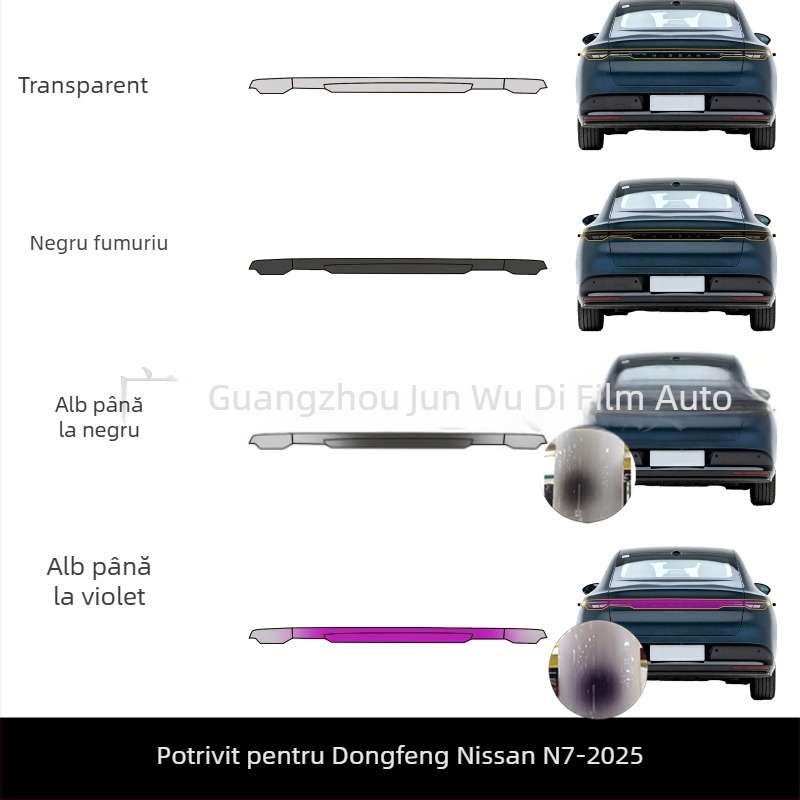 Jwudmvp TPU film protecție faruri spate, cu schimbare de culoare, pentru Nissan N7 2025 – garanție 6 ani