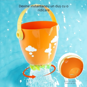 Jucării de baie pentru bebeluși – duș mini cu personaje de desene animate și găleți colorate stratificate, din plastic; pentru copii 3–6 ani; Brand: Magic fairy tale; Categoria 3C: Alte jucării sub 14 ani