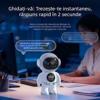 Robot AI Companion pentru copii cu povești și învățare, Bluetooth, ecran LCD, încărcare USB, recunoaștere vocală, suport card TF
