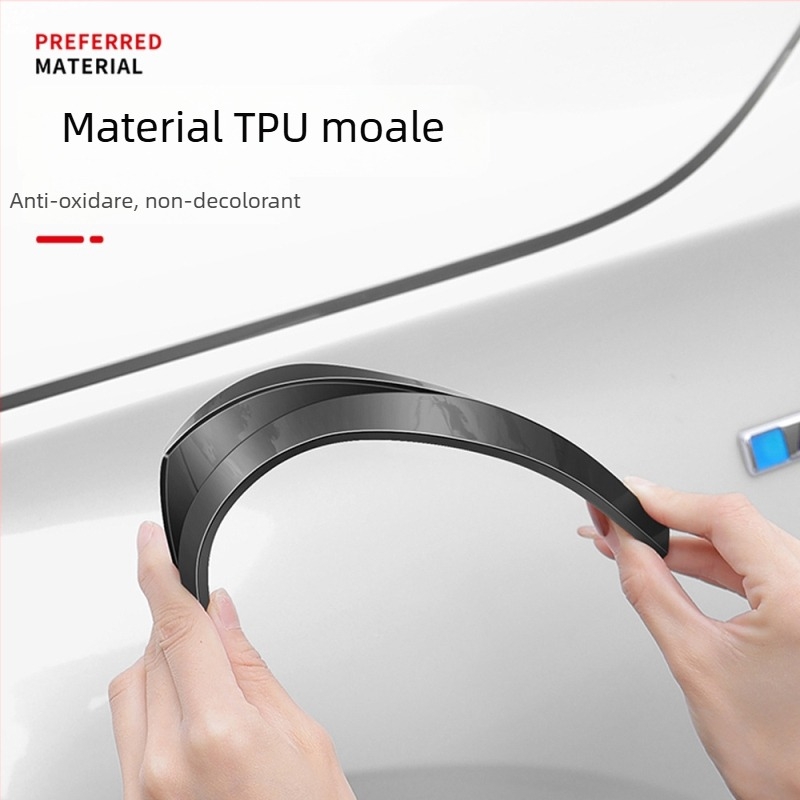 Autocolant pentru aripa și panoul lateral al mașinii – TPU, Model fibră de carbon, Montaj cu bandă adezivă, Cod produs D384