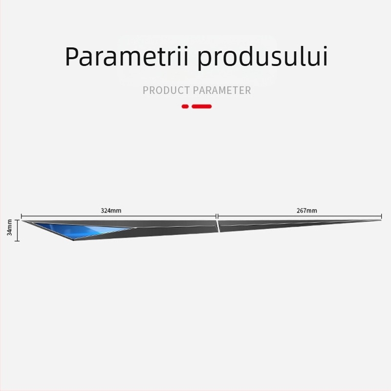 Autocolant pentru aripa și panoul lateral al mașinii – TPU, Model fibră de carbon, Montaj cu bandă adezivă, Cod produs D384