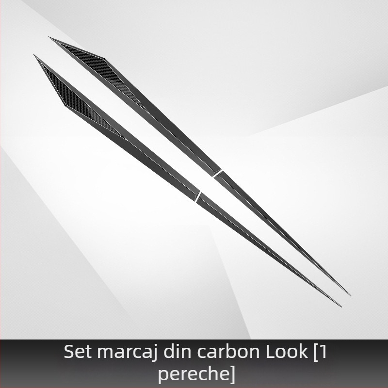 Autocolant pentru aripa și panoul lateral al mașinii – TPU, Model fibră de carbon, Montaj cu bandă adezivă, Cod produs D384