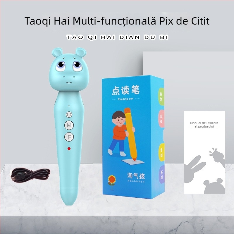 Naughty Boy stilou de citire cu puncte pentru copii – dispozitiv de citire pentru educație timpurie, 4–8 GB memorie, înregistrare, reîncărcabil, descărcare, muzică