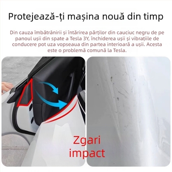 Film protector TPU pentru ușile din spate interioare Tesla Model Y și Model 3, strat invizibil, garanție de 2 ani